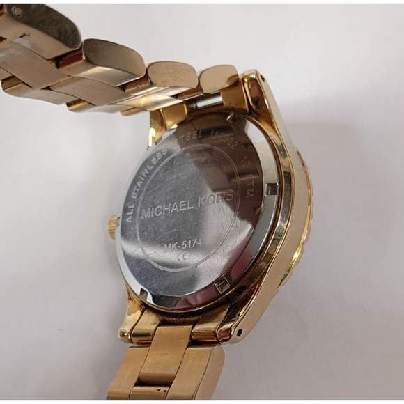 Michael Kors Mens Stainless Steel Gold Toned Mother Of Pearl Watch MK5174 - Picture 11 of 15